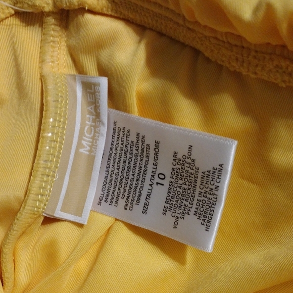 Michael Kors Yellow Swimsuit with Gathered Detail - Picture 7 of 7